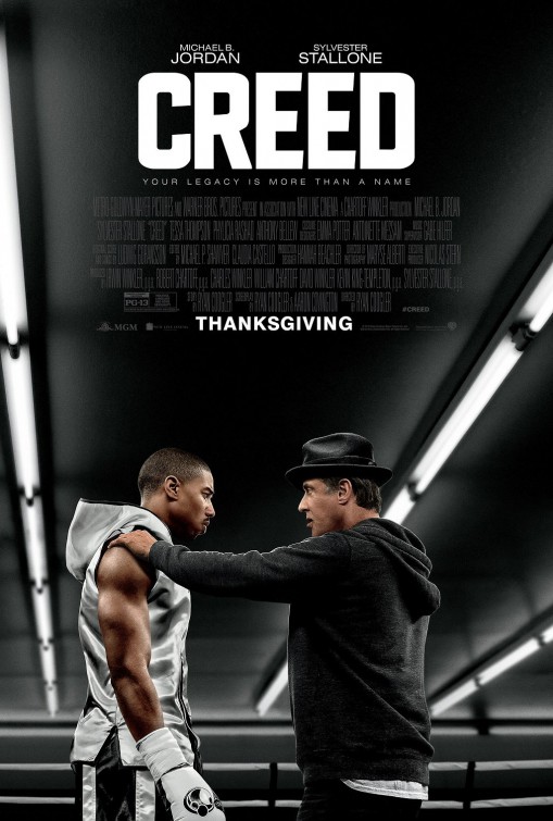 Creed 2015 film poster featuring Adonis Creed and Rocky Balboa